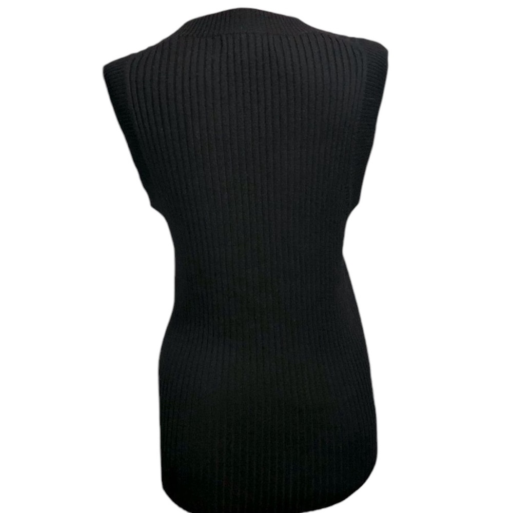Banana Republic black merino wool vest sz L - Picture 4 of 7